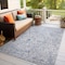 World Rug Gallery Contemporary Geometric Weather Resistant Indoor/Outdoor Area Rug 5' x 7' Blue 4028BLUE5X7 - alternate 9